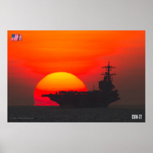 US AIRCRAFT CARRIER - CVN-77 POSTER