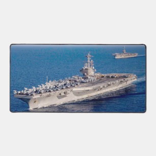 US AIRCRAFT CARRIER - CVN-77 SCHREIBTISCHUNTERLAGE