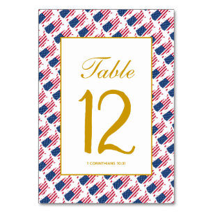 US AMERICA Banquet Celebration Wedding Tischnummer