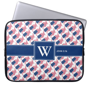 US AMERICA Christlich Scripting Monogram-Notebook Laptopschutzhülle