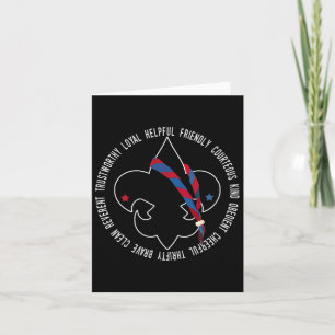 US America Flag Scouting Law for Kids Karte
