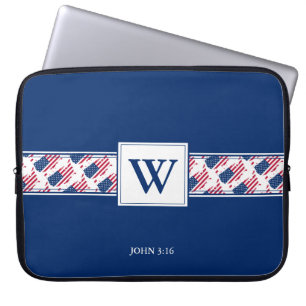 US-AMERICA Monogram-Christliche Bibel-Notebook Laptopschutzhülle