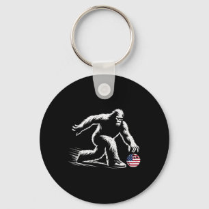 US American Flag Bigfoot Bowling Bowler Schlüsselanhänger