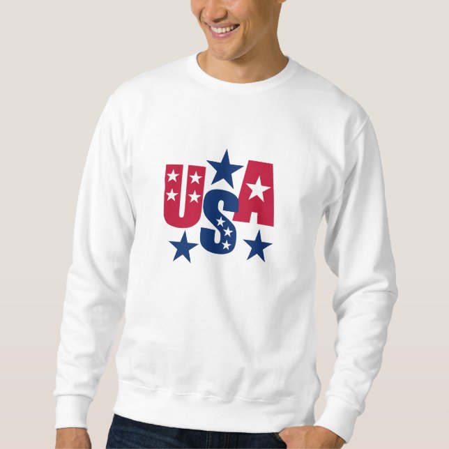 US American Flag Design Sweatshirt (Vorderseite)