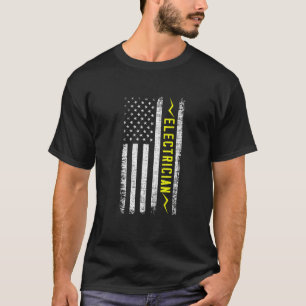 US American Flag Elektrischer Handwerker Lineman L T-Shirt