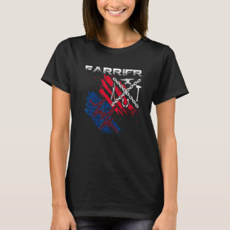 US American Flag Farrier Heartbeat Blacksmith Hors T-Shirt