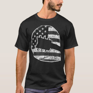 US American Flag Guitar Musician Vintag Country G T-Shirt