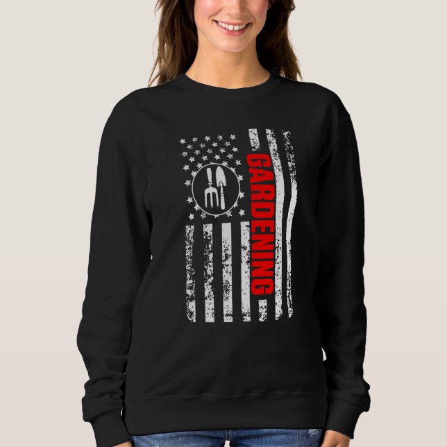 US American Flag Hobby at your House Patriotic Gar Sweatshirt (Vorderseite)