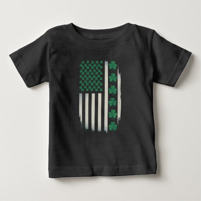 US American Flag Kleeblatts St Patricks Day Americ Baby T-shirt (Vorderseite)