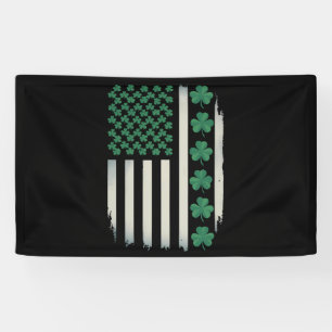 US American Flag Kleeblatts St Patricks Day Americ Banner