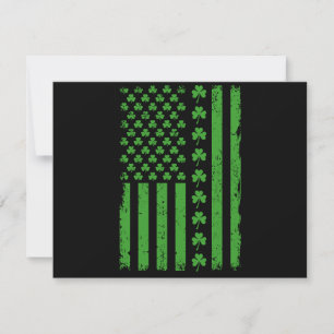 US American Flag Kleeblatts St Patricks Day Feiertagskarte
