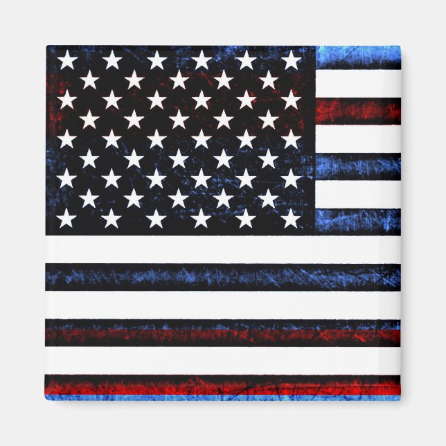 US American Flag Patriotismus Postage Magnet (Vorne)