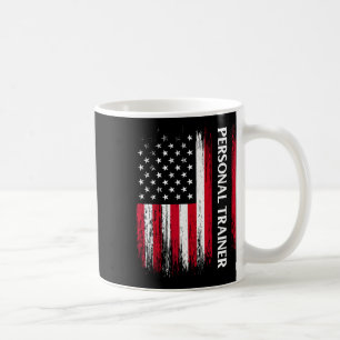 US American Flag Personal Trainer Fitness Instruct Kaffeetasse