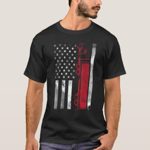 US American Flag Semi Truck Driver 18 Wheeler Truc T-Shirt