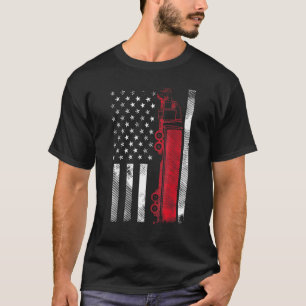 US American Flag Semi Truck Driver 18 Wheeler Truc T-Shirt