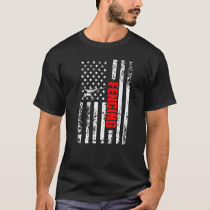 US American Flag Sports Patriofy Fencing Premium T-Shirt