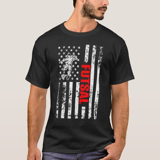 US American Flag Sports Patriosal Futsal T-Shirt (Vorderseite)