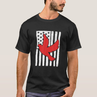 US American Flag Taube Theme Idea for Birds Liebe T-Shirt