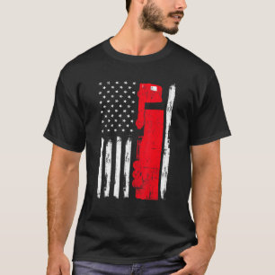 US American Flag Truck Driver 18 Wheeler Trucker T-Shirt