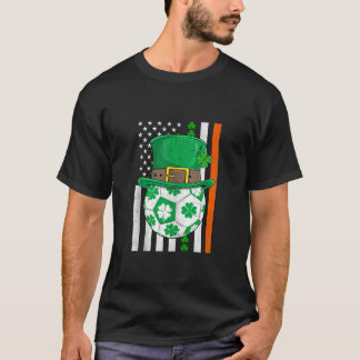 US American Flag Vintag Irish Soccer St Patrick s T-Shirt