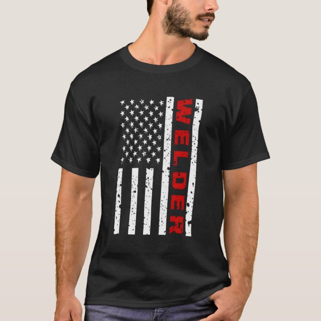 US American Welding Worker Metalworking Welder T-Shirt (Vorderseite)