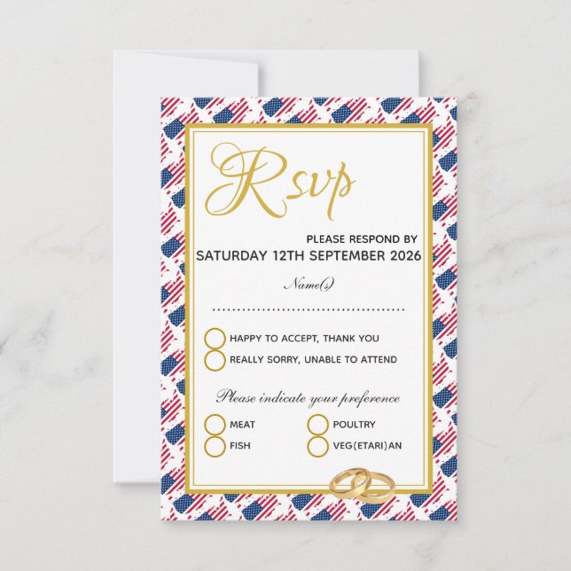 US-AMERIKA Christliche Schrift Custom Wedding RSVP Karte (Vorderseite)