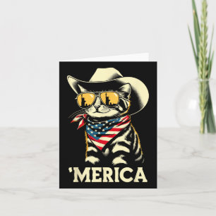 US Amerika Katze 4. Juli Männer Frauen Kinder Funn Karte