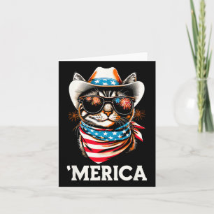 US Amerika Katze 4. Juli Männer Frauen Kinder Funn Karte
