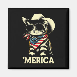 US Amerika Katze 4. Juli Männer Frauen Kinder Funn Magnet