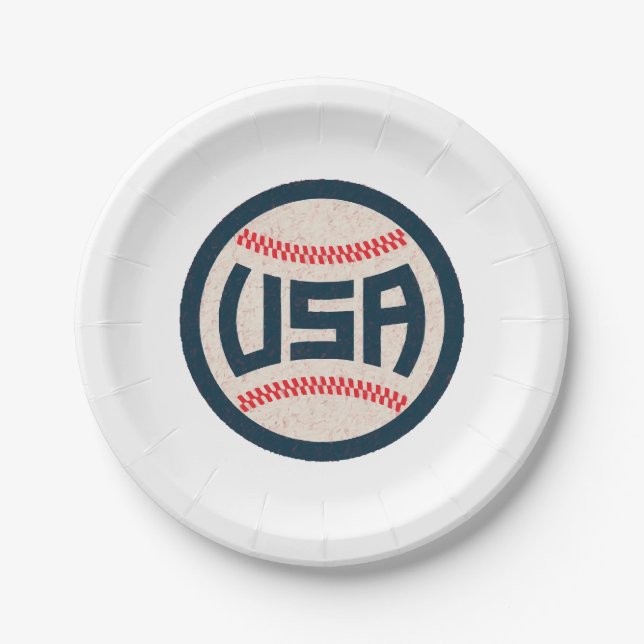 US-amerikanische Baseballmannschaft Pappteller (Vorderseite)