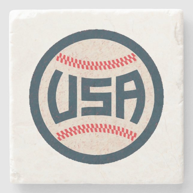 US-amerikanische Baseballmannschaft Steinuntersetzer (Vorderseite)