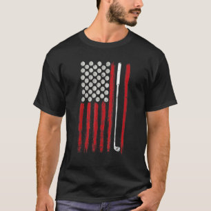 US-amerikanische Fahne Golf Clubs und Golf Balls G T-Shirt