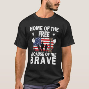 US-amerikanische Flag Zuhause der freien wegen der T-Shirt