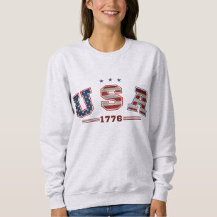 US-amerikanische Flagge 1776 4. Juli Veteranen Tag Sweatshirt