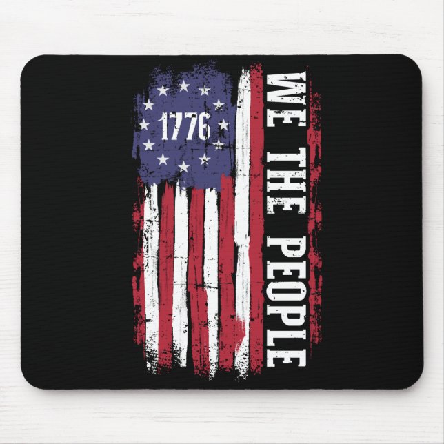 US-amerikanische Flagge 1776 wir Menschen Unabhäng Mousepad (Vorne)