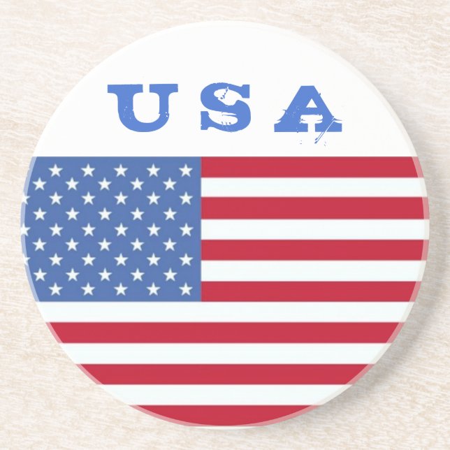 US-amerikanische Flagge 4. Juli Untersetzer (Vorne)