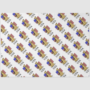 US-amerikanische Flagge Airedale Terrier Dog - Nie Seidenpapier