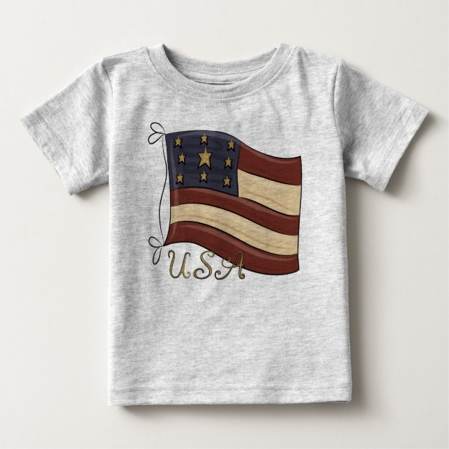 US-amerikanische Flagge Baby T-shirt (Vorderseite)