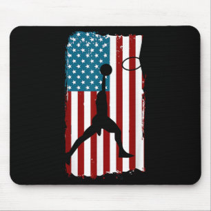 US-amerikanische Flagge Basketball Patriotischer A Mousepad
