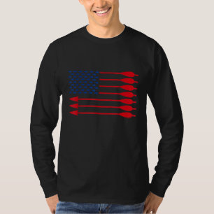 Us Amerikanische Flagge Bogenschießen Pfeile Jagd T-Shirt