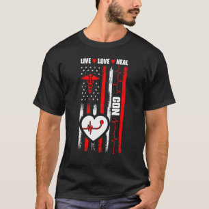 US-amerikanische Flagge Cdn Medical Rn Nursing Cer T-Shirt