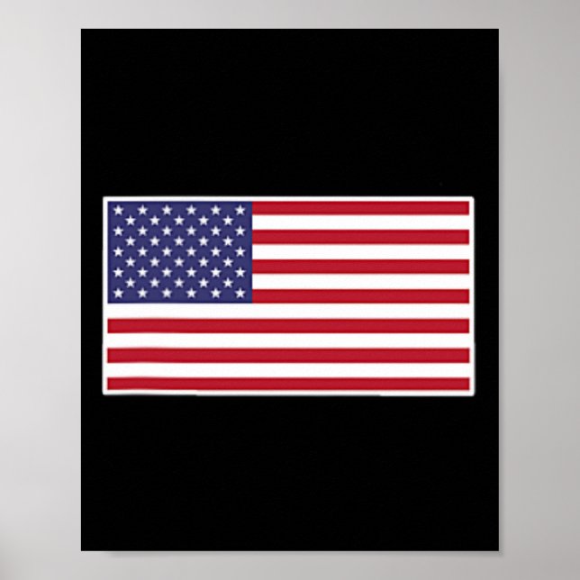 US-amerikanische Flagge Cool Patriotische US-Flagg Poster (Vorne)