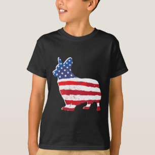 US-amerikanische Flagge Corgi Pet Hund Liebhaber 4 T-Shirt