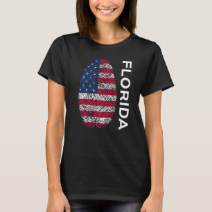 US-amerikanische Flagge DNA Fingerprint Staat von  T-Shirt
