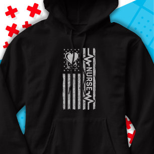 US-amerikanische Flagge Hero Herzkrankenaufwertung Hoodie