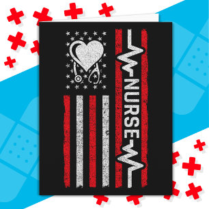 US-amerikanische Flagge Hero Herzkrankenaufwertung Karte