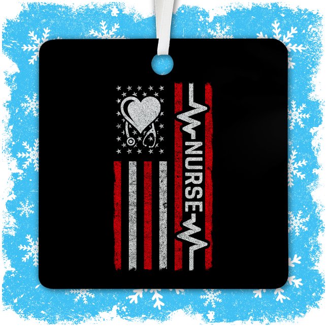 US-amerikanische Flagge Hero Herzkrankenaufwertung Ornament Aus Metall (Von Creator hochgeladen)