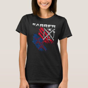 Us Amerikanische Flagge Hufschmied Herzschlag Schm T-Shirt