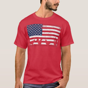 US-amerikanische Flagge Huhn Lover 4. Juli Bauer T-Shirt