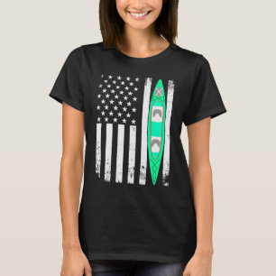 US-amerikanische Flagge Kajak Sport patriotisches T-Shirt